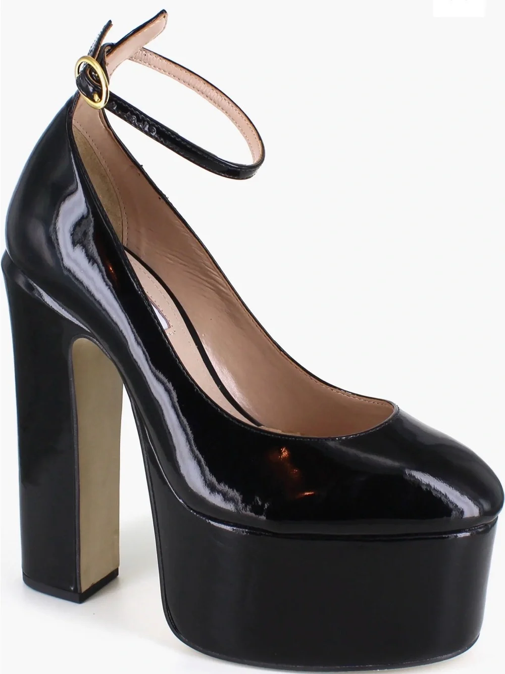 ZIGI Black Nikole Ankle Strap Platform Pump